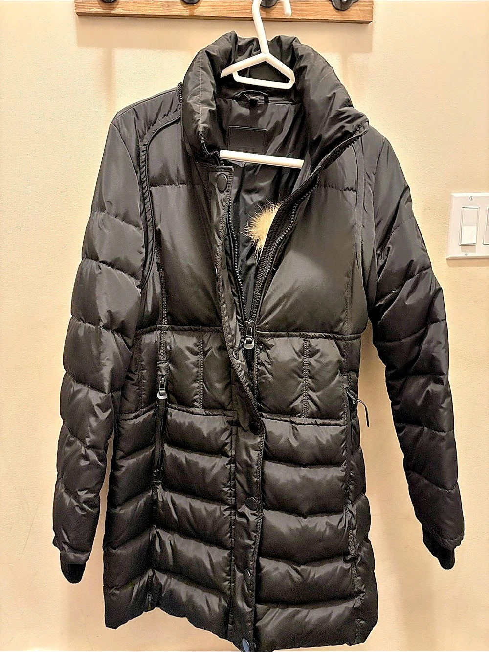 Black Puffer Coat Like New